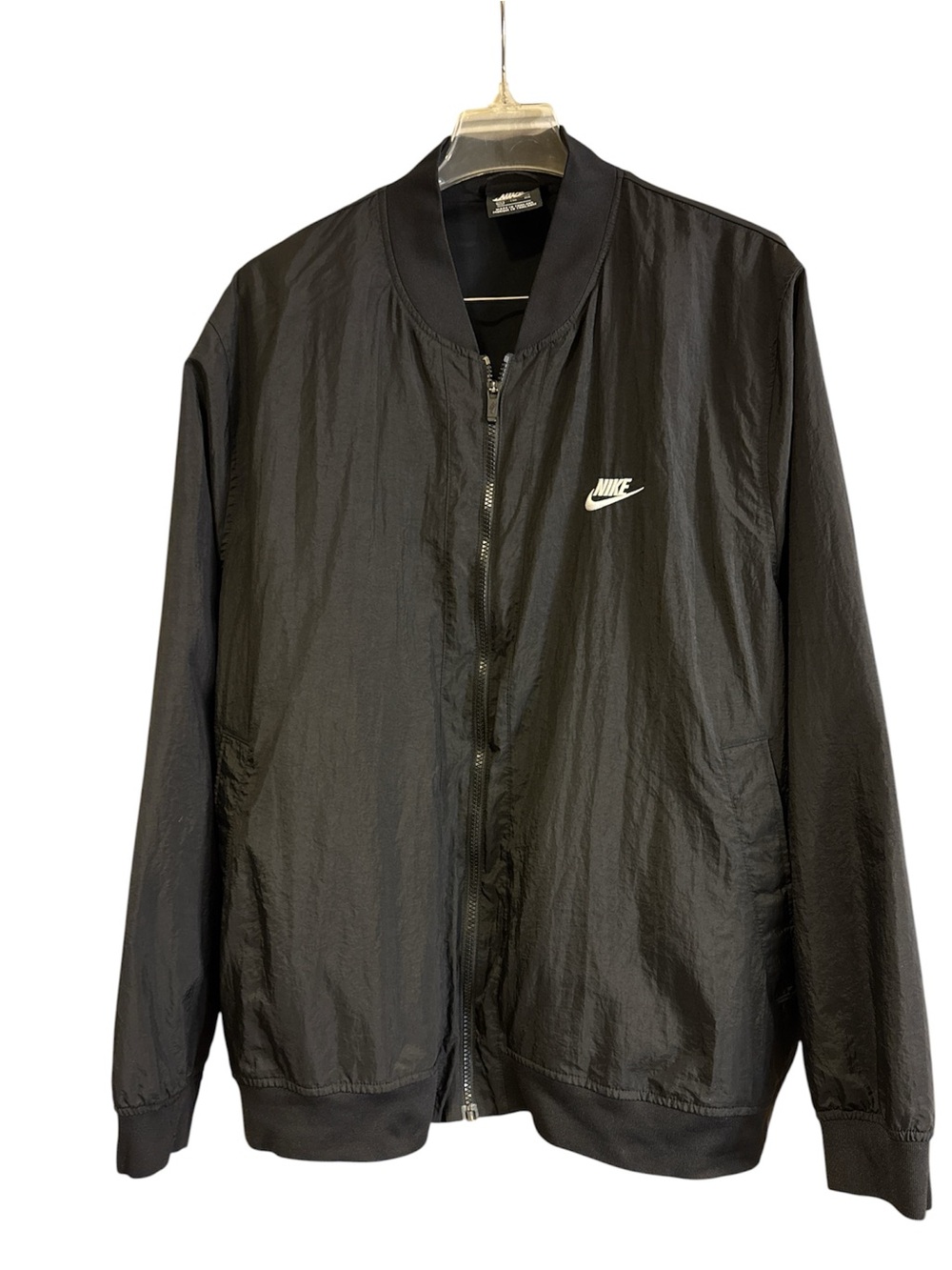 Men’s Nike SportsWear Woven Players Bomber Jacket with White Swoosh Size - XXL